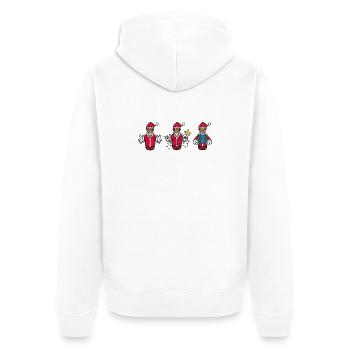 Joyeux Noël Père Noël - Veste à capuche bio Premium Unisexe - blanc - Dos - Thijin (182cm)
