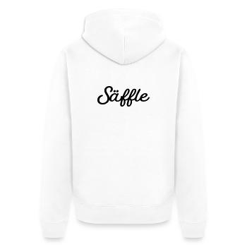 Säffle noir - Veste à capuche bio Premium Unisexe - blanc - Dos - Thijin (182cm)