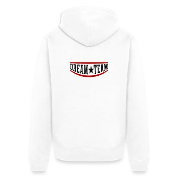 Dream Team Mannschaft - Unisex Premium Organic Zip Hoodie - white - Back - Thijin (182cm)