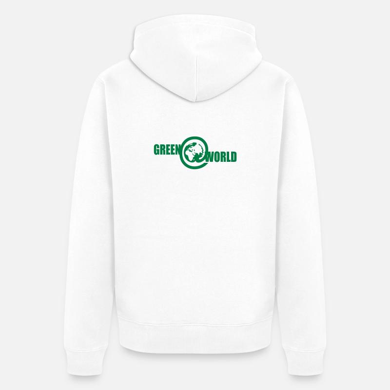 Grön @ Världen - Ekologisk premiumluvjack unisex - vit