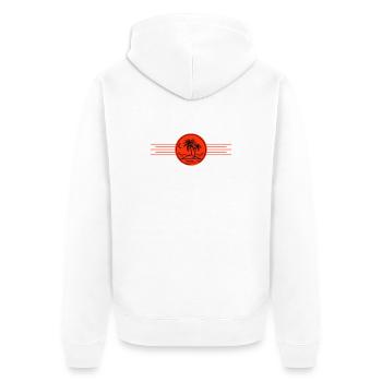 Palmen Insel Urlaub - Unisex Premium Bio Zip Hoodie - Weiß - Hinten - Thijin (182cm)