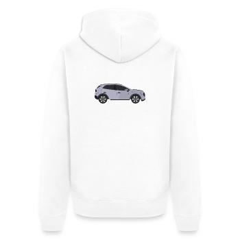 Voiture - Veste à capuche bio Premium Unisexe - blanc - Dos - Thijin (182cm)