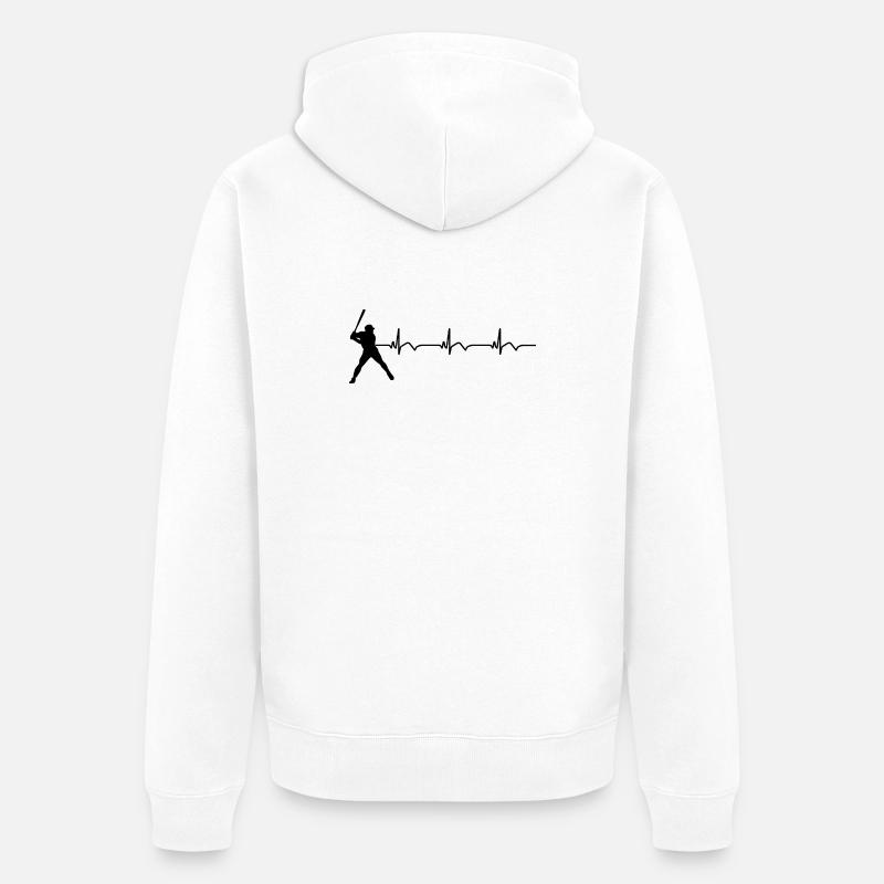 Baseball ECG Batte de baseball - Veste à capuche bio Premium Unisexe - blanc