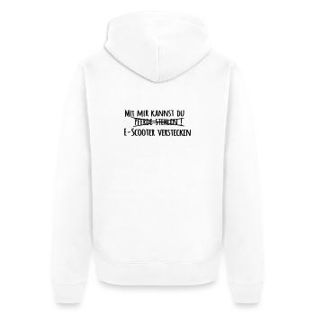 Pferde stehlen - Unisex Premium Bio Zip Hoodie - Weiß - Hinten - Thijin (182cm)