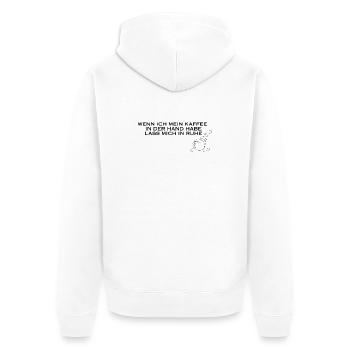 Café à la main - Veste à capuche bio Premium Unisexe - blanc - Dos - Thijin (182cm)
