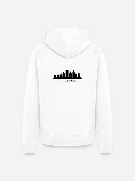Pittsburgh Skyline - Unisex Premium Bio Zip Hoodie - Weiß