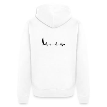 segelboot - Unisex Premium Bio Zip Hoodie - Weiß - Hinten - Thijin (182cm)