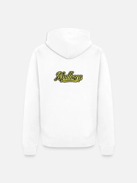 Mallorca Schrift - Unisex Premium Bio Zip Hoodie - Weiß