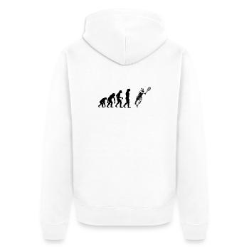 Idée cadeau pour un tennis avec tennis - Veste à capuche bio Premium Unisexe - blanc - Dos - Thijin (182cm)