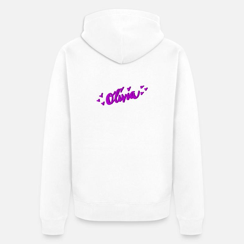 Olivia - Veste à capuche bio Premium Unisexe - blanc