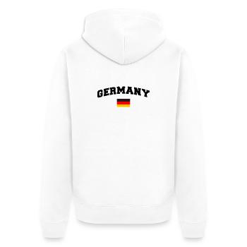 Drapeau allemand - Veste à capuche bio Premium Unisexe - blanc - Dos - Thijin (182cm)