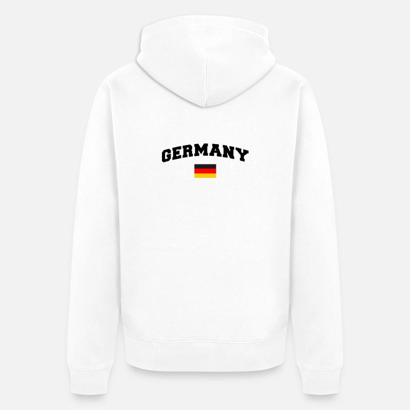 Drapeau allemand - Veste à capuche bio Premium Unisexe - blanc
