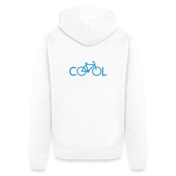 Fahrrad Cooler Spruch Geschenk Rad - Unisex Premium Bio Zip Hoodie - Weiß - Hinten - Thijin (182cm)