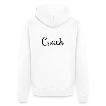 Entraîneur de football - Veste à capuche bio Premium Unisexe - blanc - Dos - Thijin (182cm)