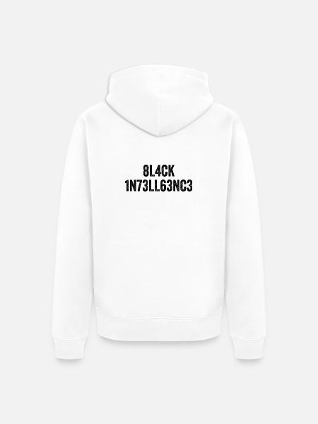Schwarze Intelligenz – 8l4ck 1n73ll163nc3 - Unisex Premium Bio Zip Hoodie - Weiß