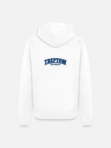 Treptow - Ost-Berlin - Bezirk - Deutschland - Unisex Premium Bio Zip Hoodie - Weiß