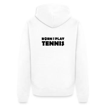 Born to play Tennis - Veste à capuche bio Premium Unisexe - blanc - Dos - Thijin (182cm)
