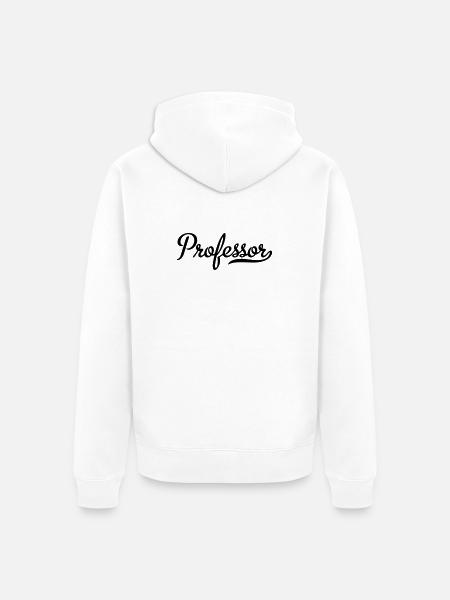 professeur - Veste à capuche bio Premium Unisexe - blanc