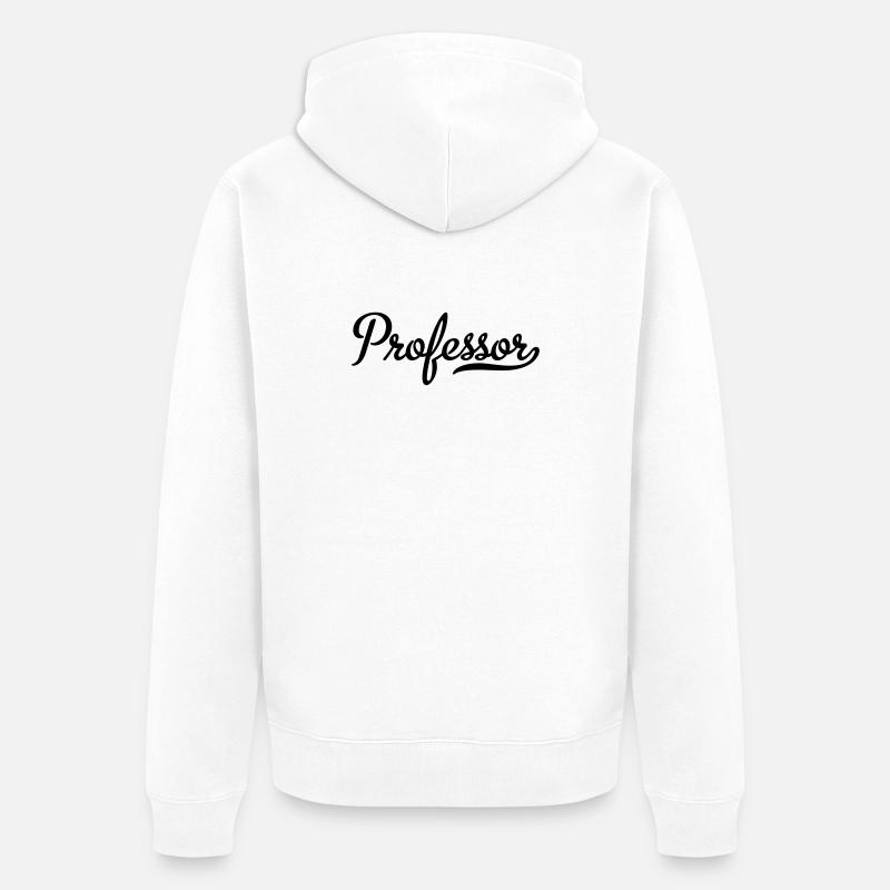 professor - Unisex Premium Bio Zip Hoodie - Weiß