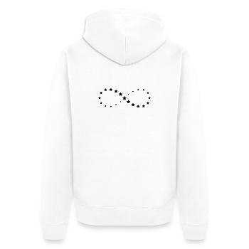 Stern Sterne Unendlichkeit Zeichen Geschenk Glück - Unisex Premium Bio Zip Hoodie - Weiß - Hinten - Thijin (182cm)