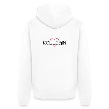 Cadeau de collègue préféré - Veste à capuche bio Premium Unisexe - blanc - Dos - Thijin (182cm)