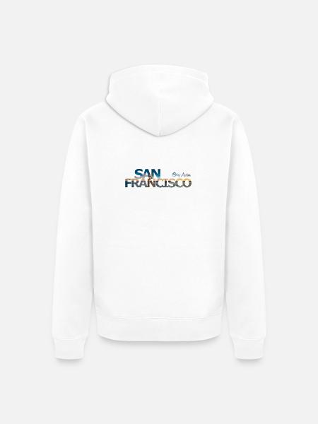San Francisco Bay Area - gift - Unisex Premium Organic Zip Hoodie - white