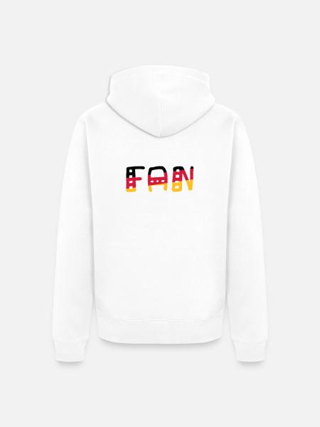 FAN - Shirt Germany - Unisex Premium Organic Zip Hoodie - white