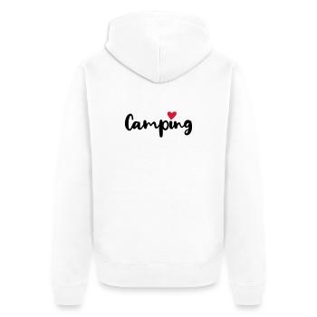 Camping Camper Coeur Vacances d’été Camping-car Fan - Veste à capuche bio Premium Unisexe - blanc - Dos - Thijin (182cm)