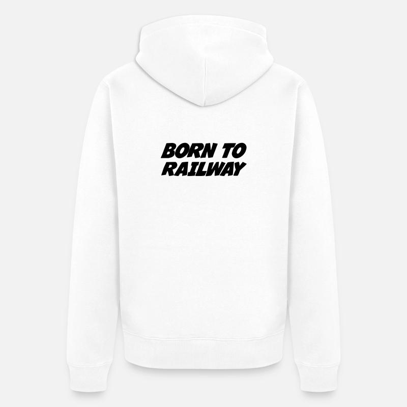 Eisenbahner / Eisenbahnen / Eisenbahn / Bahn - Unisex Premium Bio Zip Hoodie - Weiß