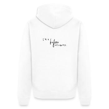 Je suis un combattant pas un lâcheur - Veste à capuche bio Premium Unisexe - blanc - Dos - Thijin (182cm)
