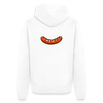 Saucisse à la saucisse - Veste à capuche bio Premium Unisexe - blanc - Dos - Thijin (182cm)