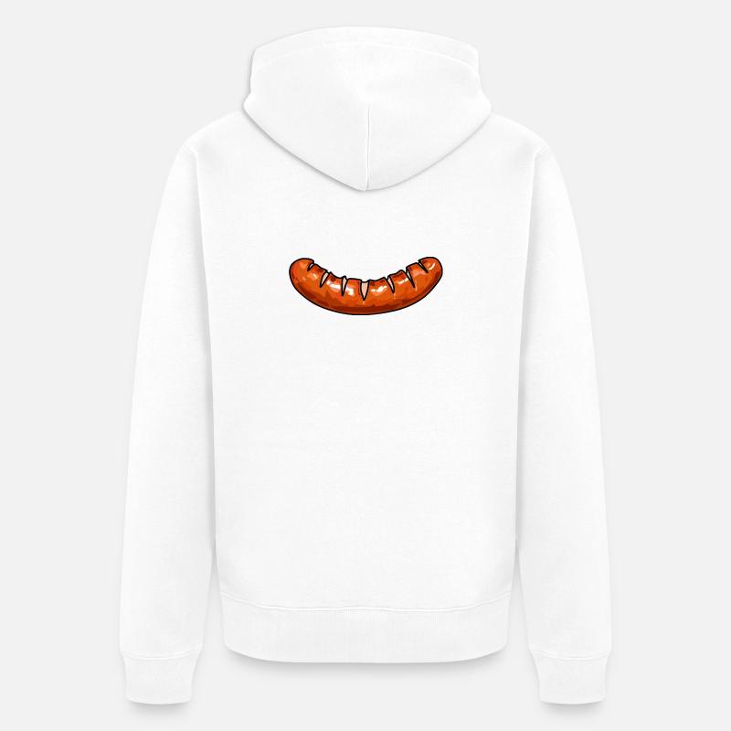 Saucisse à la saucisse - Veste à capuche bio Premium Unisexe - blanc