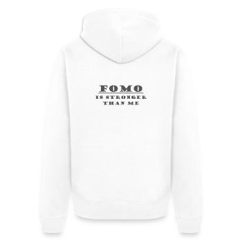 FOMO EST PLUS FORT QUE MOI - Veste à capuche bio Premium Unisexe - blanc - Dos - Thijin (182cm)