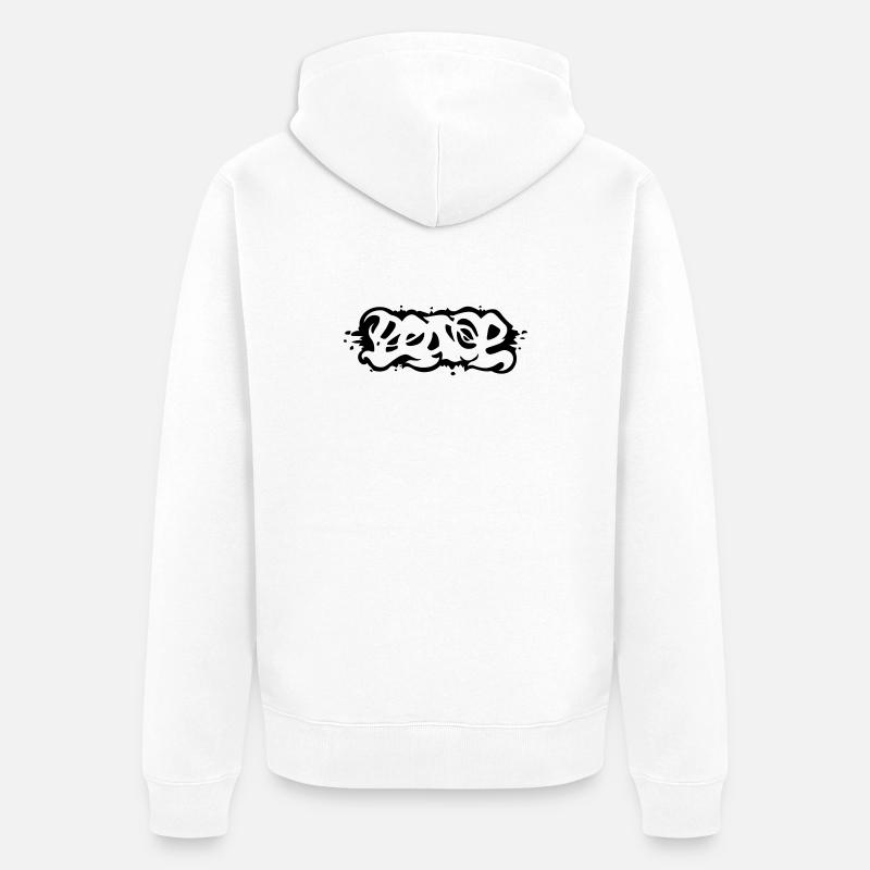 Paix - Veste à capuche bio Premium Unisexe - blanc