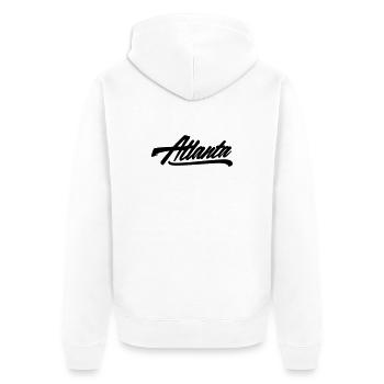 atlanta shirt - Unisex Premium Bio Zip Hoodie - Weiß - Hinten - Thijin (182cm)