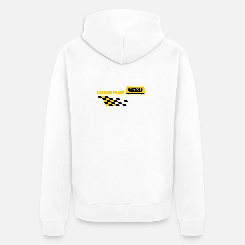 Taxifahrer - Unisex Premium Bio Zip Hoodie - Weiß