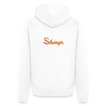 two shrimps or shrimps as funny typography - Unisex Premium Organic Zip Hoodie - white - Back - Thijin (182cm)