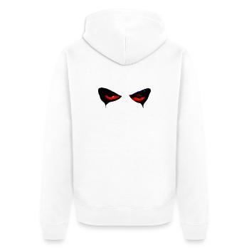 Halloween Kürbisfratze - Unisex Premium Bio Zip Hoodie - Weiß - Hinten - Thijin (182cm)