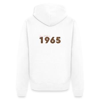 Vintage 1965, Birthday Gift, Wife Gift - Unisex Premium Organic Zip Hoodie - white - Back - Thijin (182cm)