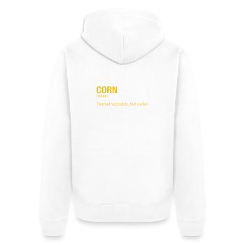CORN - Unisex Premium Organic Zip Hoodie - white - Back - Thijin (182cm)
