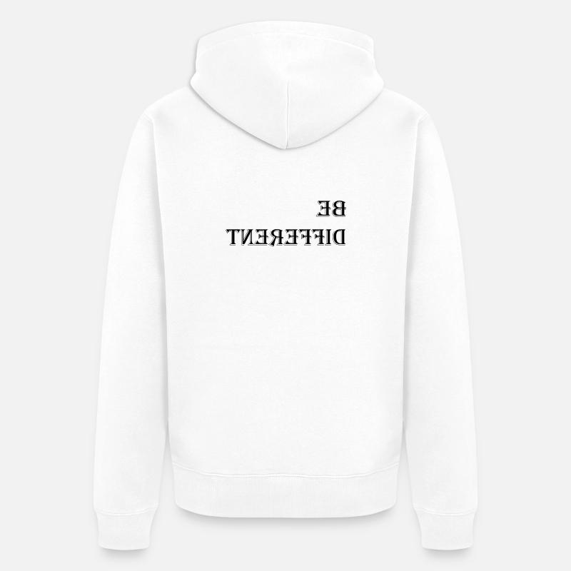 Être différent - Veste à capuche bio Premium Unisexe - blanc