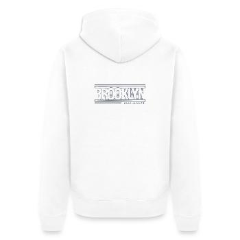 Horizon créatif de Brooklyn City - Veste à capuche bio Premium Unisexe - blanc - Dos - Thijin (182cm)