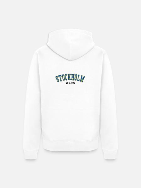 Stockholm Est.1975 - Unisex Premium Organic Zip Hoodie - white