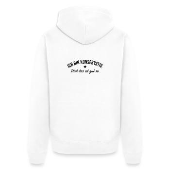 conservateur - Veste à capuche bio Premium Unisexe - blanc - Dos - Thijin (182cm)