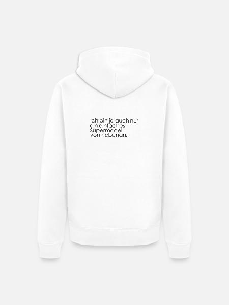 Supermodel next door - Unisex Premium Organic Zip Hoodie - white