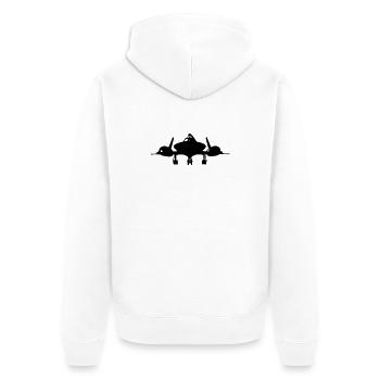 SR-71 - Unisex Premium Organic Zip Hoodie - white - Back - Thijin (182cm)