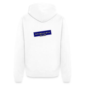 Weihnachts Team Weihnachten - Unisex Premium Bio Zip Hoodie - Weiß - Hinten - Thijin (182cm)