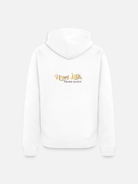 New Year, New Luck - Unisex Premium Organic Zip Hoodie - white