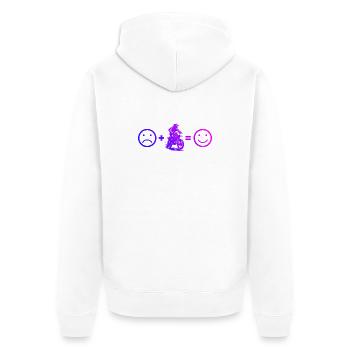 J’adore le motif cool du motocross - Veste à capuche bio Premium Unisexe - blanc - Dos - Thijin (182cm)