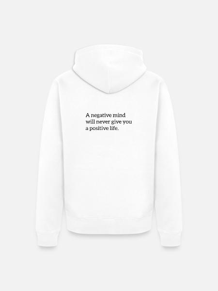 Motivierender Spruch Englisch - Unisex Premium Bio Zip Hoodie - Weiß
